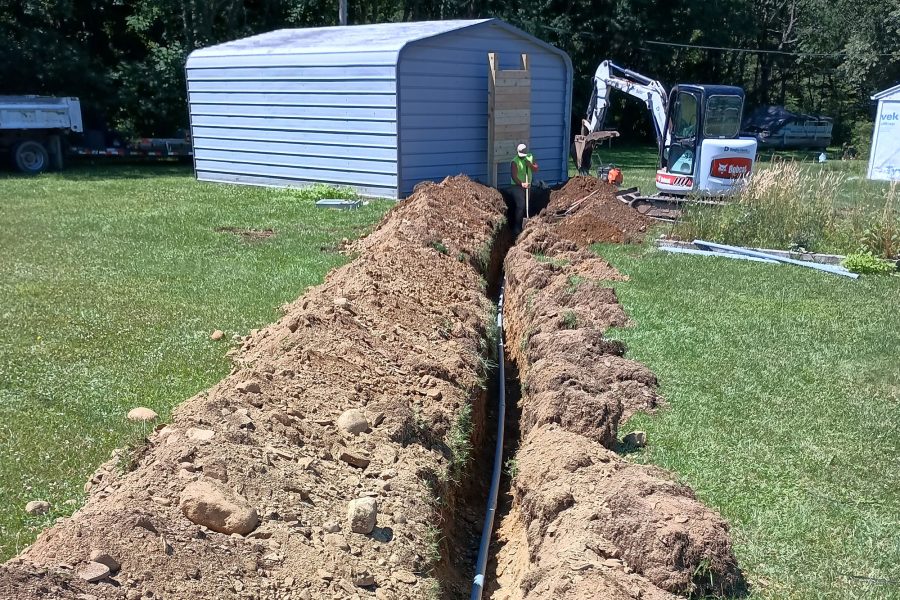 Trenching for Conduit and Wiring